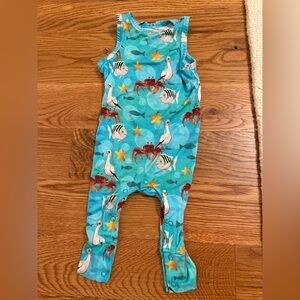Posh Peanut Disneys The Little Mermaid Sleeveless Unisex Romper 6-9 Months